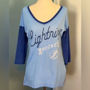 Tampa Bay Lightning hockey 3/4 length sleeve tee. Women’s small.
